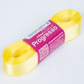 Fita Cetim Progresso N.3 242 Amarelo Canario 10Mt