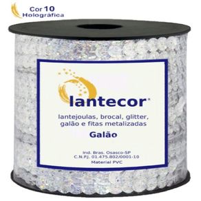 Lantejoula Tranc Holog.06Mm 10 Prata 50Mt