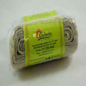 Renda 43 Ouro/Branco 20Mt