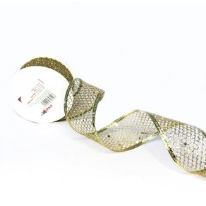Art P/ Fes Fita Arm Enf de Natal 3,8Cmx914cm 10J 6D Ouro