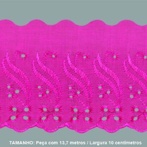 Bordado Ingles  Bp088 10Cm 008 Pink 13,70Mt Bordado Ingles  Bp088 10Cm 008 Pink 13,70Mt