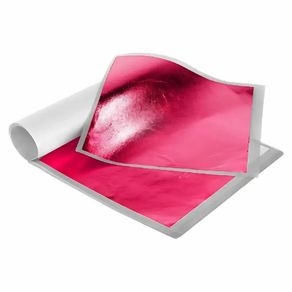 Folhas Metalizadas Rosa C/25Folhas