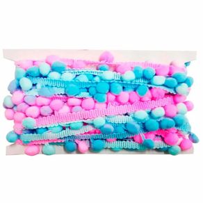 Pompom Luli 12Mm Mult Rs/Az 10Mt