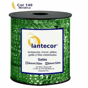 Lantejoula Tranc Metalica 08Mm 140 Verde 50Mt