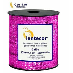 Lantejoula Tranc Metalica 08Mm 130 Pink 50Mt