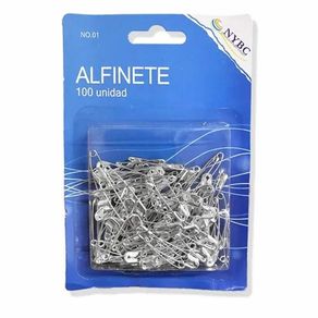 Alfinete Seguranca Tam 01 Prata C/100Und Nybc
