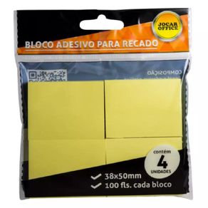 Bloco Adesivo Amar 38Mmx50mm 4Blcs Bl Jocar Office