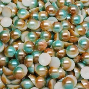 Meia Perola S/F 8Mm Marrom/Azul 509 50G Meia Perola S/F 8Mm Marrom/Azul 509 50G