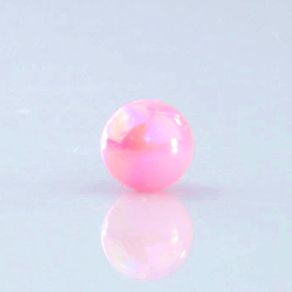 Perola Bola Leitosa Irisada 10Mm Rosa Chiclete 50G
