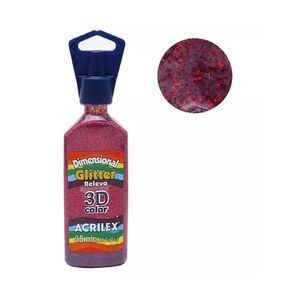 Tinta Dimensional Glitter N.205 Vermelho