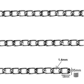 Corrente Nybc 5X8mm (1.4) Prata Mt