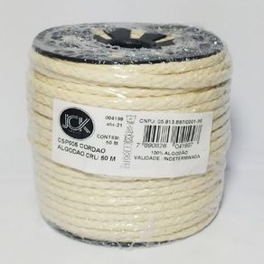 Cordao Algodao Csp005 Cru 50Mt