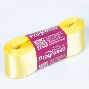 Fita Cetim Progresso N.07 242 Amarelo Canario 10Mt
