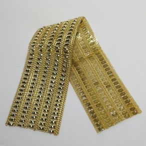 Manta Strass 7X40cm Und (Mt17-40 Ouro)