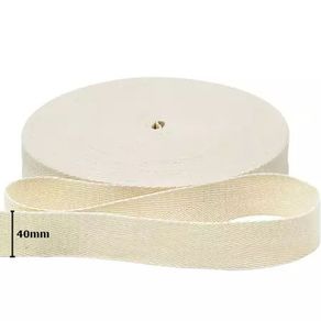 Fita de Algodao C/Goma 40Mm 25Mt Und