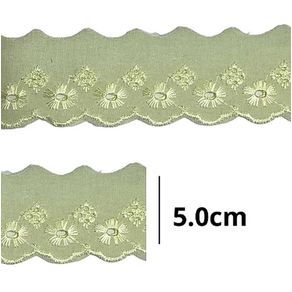 Bordado Ingles Ctb 5Cm 134 Amarelo Bebe 107 Bordado Ingles Ctb 5Cm 134 Amarelo Bebe 107