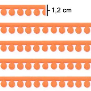 415 Passam. Pom Pom P Cetim 125-Laranja 5Mt