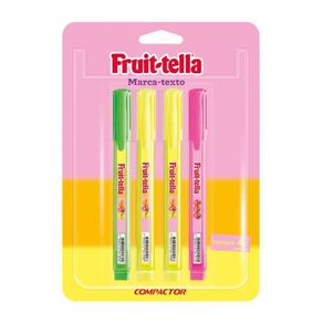 Marcador Compact Destaq Fruit-Tella  C/4 1Vd/2Ama/1Rs Bl