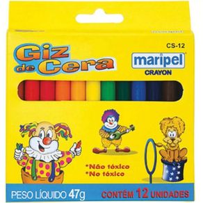 Giz de Cera C/12 Cores (Cs12e)