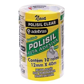 Fita Polisil Transp.510 12Mmx40m C/10Und