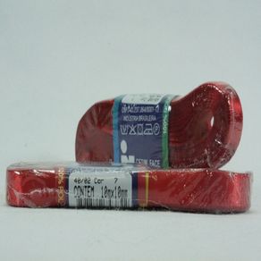 Fita Cetim Najar N.2 Poliester 07 Vermelho 10Mt