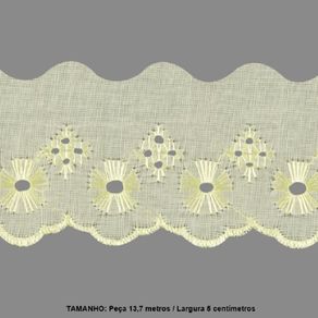 Bordado Ingles Bp065 5,0Cm 004 Amarelo 13,70Mt Bordado Ingles Bp065 5,0Cm 004 Amarelo 13,70Mt