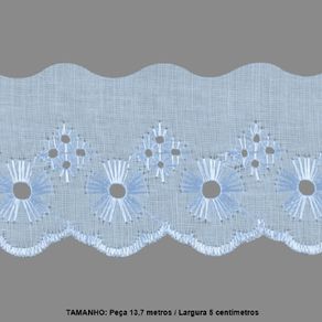 Bordado Ingles Bp065 5,0Cm 010 Azul 13,70Mt