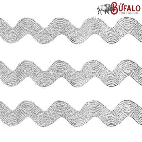 Sianinha 8Mm Prata 100%Fibra de Poli 10Mt