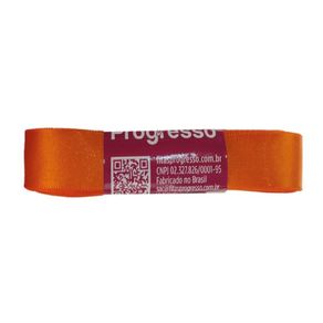 Fita Cetim Progresso N.3 278 Laranja Citrico 10Mt
