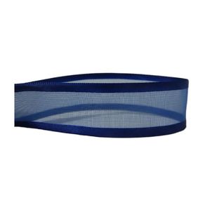 Fita Zc Voal C/Cetim N.003 276 Azul Pavao 10Mt