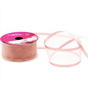 Fita Zc Voal C/Cetim N.009 392 Salmao 10Mt Fita Zc Voal C/Cetim N.009 392 Salmao 10Mt