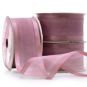 Fita Zc Voal C/Cetim N.009 344 Rose 10Mt