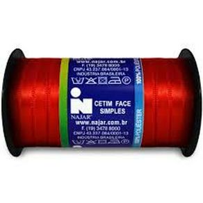 Fita Cetim Najar N.00 Poliester 07 Vermelho 100Mt