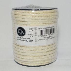 Cordao Algodao Csp004 Cru 50Mt