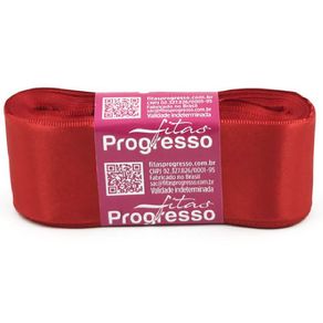 Fita Cetim Progresso N.9 209 Vermelho 10Mt