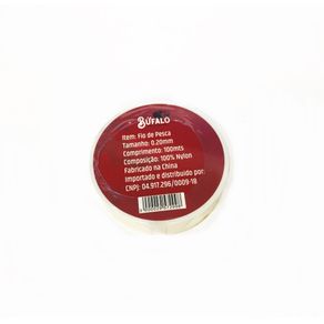 Linha de Nylon P/Pesca 0.20Mm C/100Mts