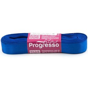 Fita Cetim Progresso N.3 276 Azul Pavao 10Mt