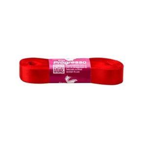 Fita Cetim Progresso N.3 1354 Vermelho Tomate 10Mt