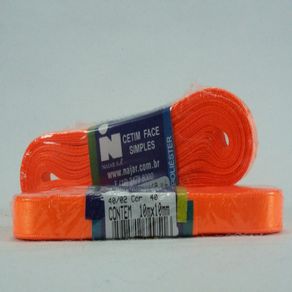 Fita Cetim Najar N.2 Poliester 40 Laranja 10Mt