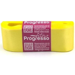 Fita Cetim Progresso N.9 242 Amarelo Canario 10Mt