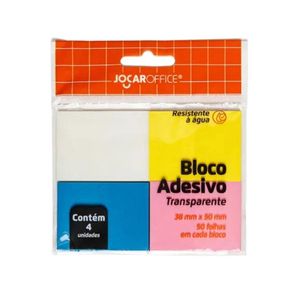 Bloco Ades Transp 4 Cores 38Mmx50mm 50F Bl