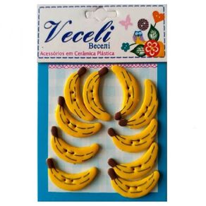 Kits C/Botoes Aplique Especiais Ceram Banana