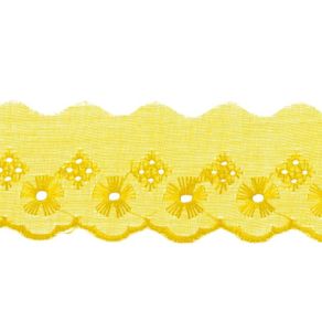Bordado Ingles Bp065 5,0Cm 036 Amarelo 13,70Mt.