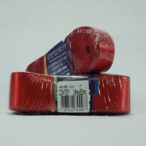 Fita Cetim Najar N.5 Poliester 07 Verm 10Mt