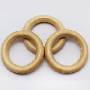 Argola de Madeira Tam 2 C/25Und Marfim