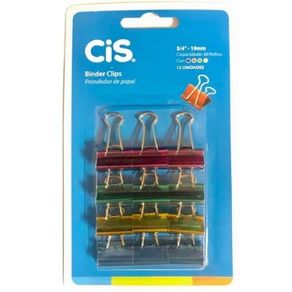 Prend de Papel Color 19Mm C/12 Und Bl Prend de Papel Color 19Mm C/12 Und Bl