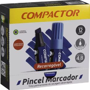 Pincel Marcador Traco 12Und G.Azul