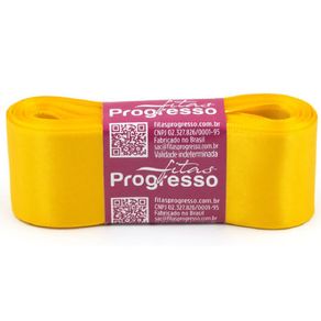 Fita Cetim Progresso N.9 038 Amarelo Ouro 10Mt