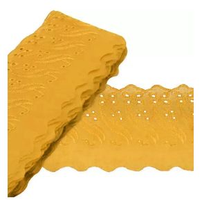 Bordado Ingles  Bp088 10Cm 036 Amrlo Ouro 13,70Mt