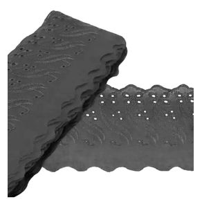 Bordado Ingles Bp088 10Cm 016 Preto 13,70Mt Bordado Ingles Bp088 10Cm 016 Preto 13,70Mt